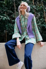 GENİŞ MANŞETLİ EKOSE GÖMLEK