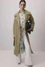 LONG SATIN TUNIC WITH FRONT SLIT