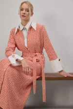 KAZAYAĞI DESENLİ TÜVİT ELBİSE