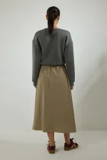 ELASTİK BEL CEPLİ ETEK