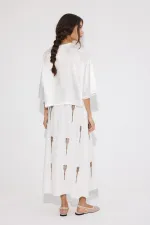 JUPE À PERLES AVEC TAILLE ÉLASTIQUE