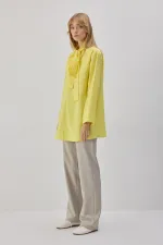 CUPRA TUNIC WITH TYING COLLAR