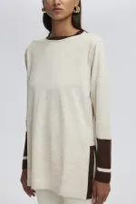 YIRTMAÇ DETAYLI TRİKO TUNİK