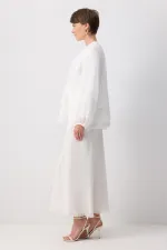 RUFFLED CHIFFON BLOUSE