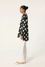 POLKA DOT SATIN SHIRT