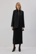 Tunique à fermeture éclair