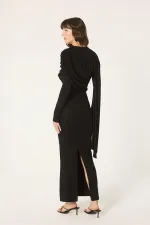 ŞAL DETAYLI ELBİSE