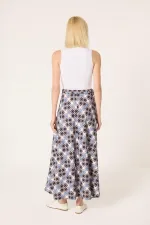 JUPE À MOTIFS AVEC TAILLE ÉLASTIQUE