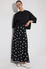 BELİ LASTİKLİ PUANTİYELİ ETEK