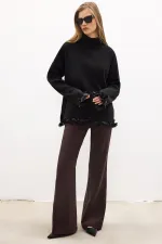 ŞİFON PÜSKÜLLÜ TRİKO KAZAK