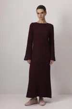 PAMUKLU ASTARLI ÖRGÜ ELBİSE