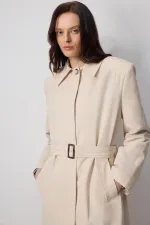 KEMERLİ OVERSIZE TRENÇKOT