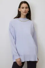 YAKASI İNCİLİ KAZAK