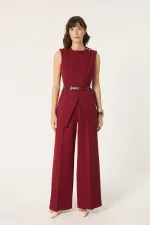BELTED VEST AND TROUSER SET