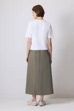 JUPE TISSÉE AVEC TAILLE FRONCÉE