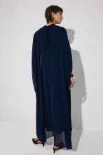 YARASA KOL ŞİFON ELBİSE