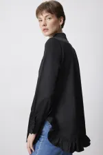 SHIRT WITH RUFFLED HEM SHIRT WITH RUFFLED HEM