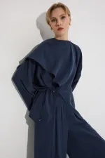 ŞAL YAKALI TUNİK PANTOLON 2'Lİ TAKIM