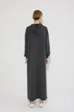 KAPÜŞONLU ÖRME ELBİSE