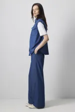 DENİM EFEKTLİ YELEK