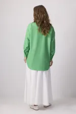 CHEMISE AVEC BRODERIE CONTRASTÉE CHEMISE AVEC BRODERIE CONTRASTÉE