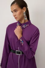SHIRT WITH STONE DETAILS SHIRT WITH STONE DETAILS