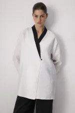 CROSS-BREASTED BREAST KIMONO