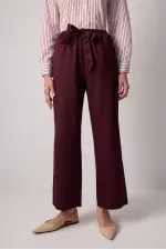 ELASTIC WAIST WIDE LEG PANTS