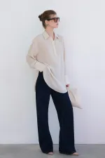 SHIRT COLLAR MELANGE TUNIC