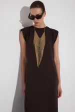 BİSİKLET YAKA VATKALI ELBİSE