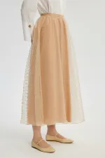 POLKA DOT ORGANZA FLARED SKIRT POLKA DOT ORGANZA FLARED SKIRT