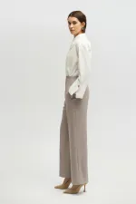 RIBBED CREPE PANTS