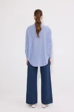 ÇİZGİLİ OVERSIZE GÖMLEK