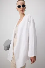 %100 KETEN KRUVAZE KİMONO