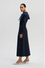 ORGANZA COLLAR POPLIN DRESS ORGANZA COLLAR POPLIN DRESS