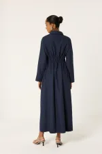 ROBE CHEMISE À COL CORSET