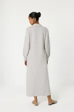 ROBE CHEMISE À COL CEINTURE