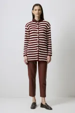 CARDIGAN LONG À BOUTONS DORÉS