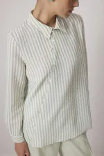 CHEMISE À RAYURES GAUFRÉES
