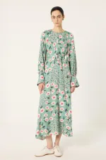 BELTED PATTERNED DRESS BELTED PATTERNED DRESS