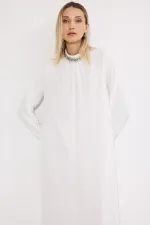 ASTARLI ŞİFON MAXİ ELBİSE