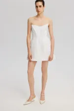 robe mini bustier en dentelle