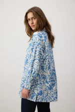 PATTERNED LINEN TEXTURED TUNIC