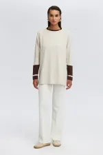 YIRTMAÇ DETAYLI TRİKO TUNİK