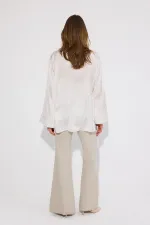 CHEMISE EN SATIN À MOTIFS