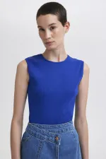 SLEEVELESS RIBBED BODYSUIT