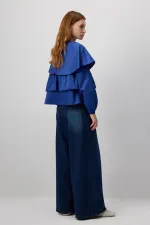 CHEMISE COURTE À VOLANTS