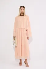 ROBE EN CHIFFON À VOLANTS