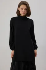 STAND COLLAR CREPE TUNIC