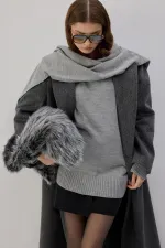 PULL À COL ÉCHARPE